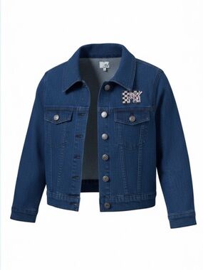 MTV Blue Denim Graphic Jacket Girls size Large